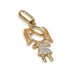 Pingente em ouro amarelo 18k - Boneca - 2PEO0107 Pingente em ouro amarelo 18k - Boneca - 2PEO0107