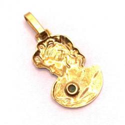 Pingente em ouro amarelo 18k - camaféu - 2PIE0001