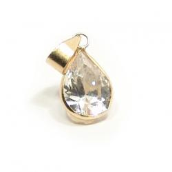 Pingente em ouro 18k com zirconia - Gota Pingente em ouro 18k com zirconia - Gota