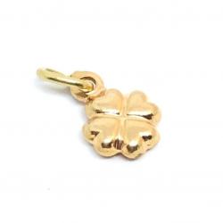 Pingente em ouro amarelo 18k - Trevo oco - 2PIO0392