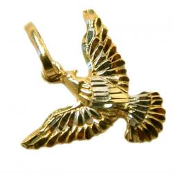 Pingente de ouro amarelo 18k - Pomba Divino Espirito Santo - 2PIO0414