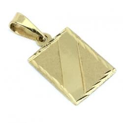 Pingente em ouro amarelo 18k - Placa fosca - 2PIO0415