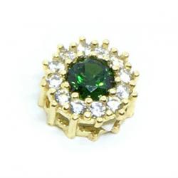Pingente em ouro 18k com zirconias - 2PIZ0035 Pingente em ouro 18k com zirconias - 2PIZ0035