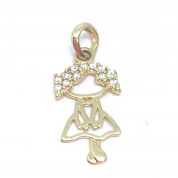 Pingente em ouro 18k - Boneca - 2PIZ0079