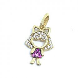 Pingente em ouro 18k - Boneca - 2PIZ0135