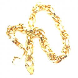 Pulseira de ouro amarelo 18k - Singapura Larga - 2PUO0676