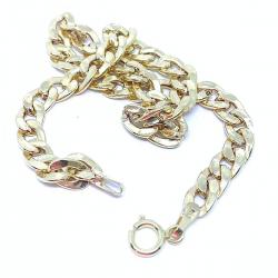 Pulseira de ouro 18k - Groumette Semi Oca - 2PUO0073