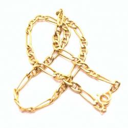 Pulseira feminina ouro 18k - Groumette 3x1 - 2PUO0101