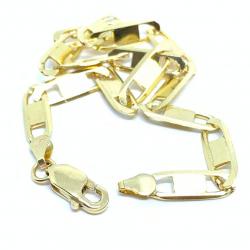 Pulseira de ouro 18k - Cadeado achatado - 2PUO0166