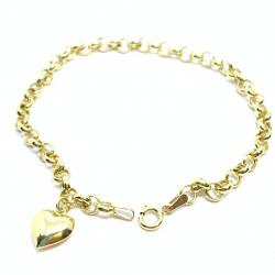 Pulseira feminina em ouro 18k - Elos portugueses - 2PUO0175