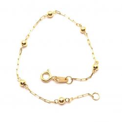 Pulseira feminina infantil em ouro amarelo 18k