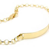 Pulseira de chapa INFANTIL em ouro amarelo 18k - 2PUO0249