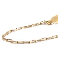 Pulseira feminina de chapa em ouro amarelo 18k