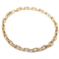 Pulseira de ouro amarelo 18k - Elos - 2PUO0364