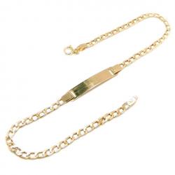 Pulseira de chapa em ouro amarelo 18k - 2PUO368