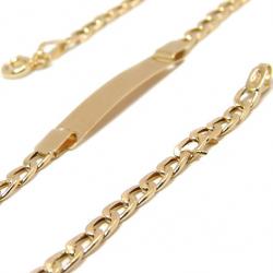 Pulseira de chapa em ouro amarelo 18k - 2PUO368