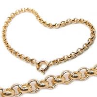 Pulseira feminina de ouro amarelo 18kts - Elos portugueses - 2PUO0549