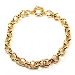 Pulseira feminina em ouro amarelo 18k - Elos Portugueses