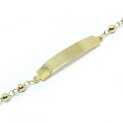 Pulseira feminina de chapa em ouro amarelo 18k - 2PUO0600