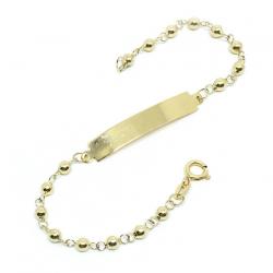 Pulseira feminina de chapa em ouro amarelo 18k - 2PUO0600