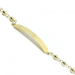 Pulseira feminina de chapa em ouro amarelo 18k - 2PUO0600