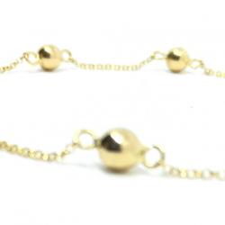 Pulseira de ouro amarelo 18k - Bolas ocas