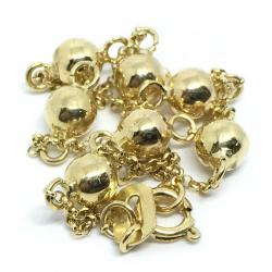 Pulseira de ouro amarelo 18k - Bolas ocas