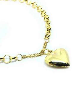 Pulseira feminina em ouro 18k - Elos portugueses - 2PUO0616