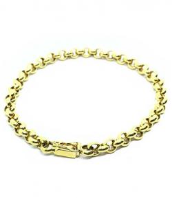 Pulseira feminina em ouro 18k - Elos portugueses - 2PUO0617