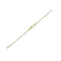 Pulseira INFANTIL masculina de chapa em ouro amarelo 18k - 2PUO0621