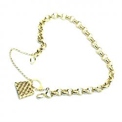 Pulseira feminina em ouro 18k - Elos portugueses - 2PUO0630