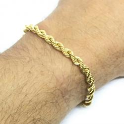 Pulseira de ouro amarelo 18k - Tipo corda - 2PUO0636