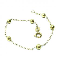 Pulseira feminina de bolinhas infantil em ouro 18k -2PUO0641