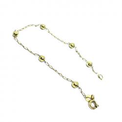 Pulseira feminina de bolinhas infantil em ouro 18k -2PUO0641