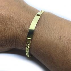 Pulseira feminina em ouro 18k - Chapa - 2PUO0648