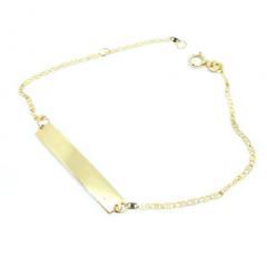 Pulseiras Infantil em ouro amarelo 18k - Chapa - 2PUO0667