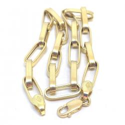 Pulseira de ouro amarelo 18k - Elos Ocos - 2PUO0674