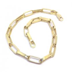 Pulseira de ouro amarelo 18k - Elos Ocos - 2PUO0674