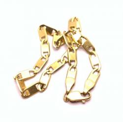 Pulseira de ouro 18k - Cadeado achatado - 2PUO0677