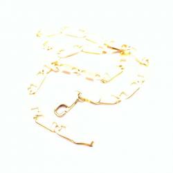 Pulseira de ouro 18k - Cadeado achatado - 2PUO0677