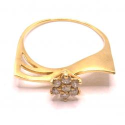 Anel em ouro amarelo 18k com diamantes - 3ANB0002