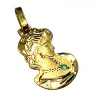 Pingente em ouro amarelo 18k - camaféu - 2PIE0001