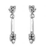 Brinco em ouro branco 18k feminino com diamantes - Chuveiro Brinco em ouro branco 18k feminino com diamantes - Chuveiro