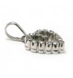 Corao em ouro branco 18k com diamantes - 1CRB0002