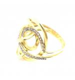 Anel em ouro amarelo 18k com diamantes - 2ANB0037