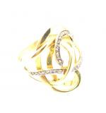 Anel em ouro amarelo 18k com diamantes - 2ANB0037