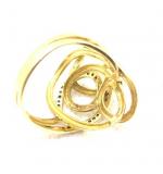 Anel em ouro amarelo 18k com diamantes - 2ANB0037