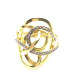 Anel em ouro amarelo 18k com diamantes - 2ANB0037