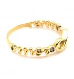 Anel em ouro amarelo 18k com diamantes - 2ANB0040