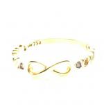 Anel em ouro amarelo 18k com diamantes - 2ANB0040